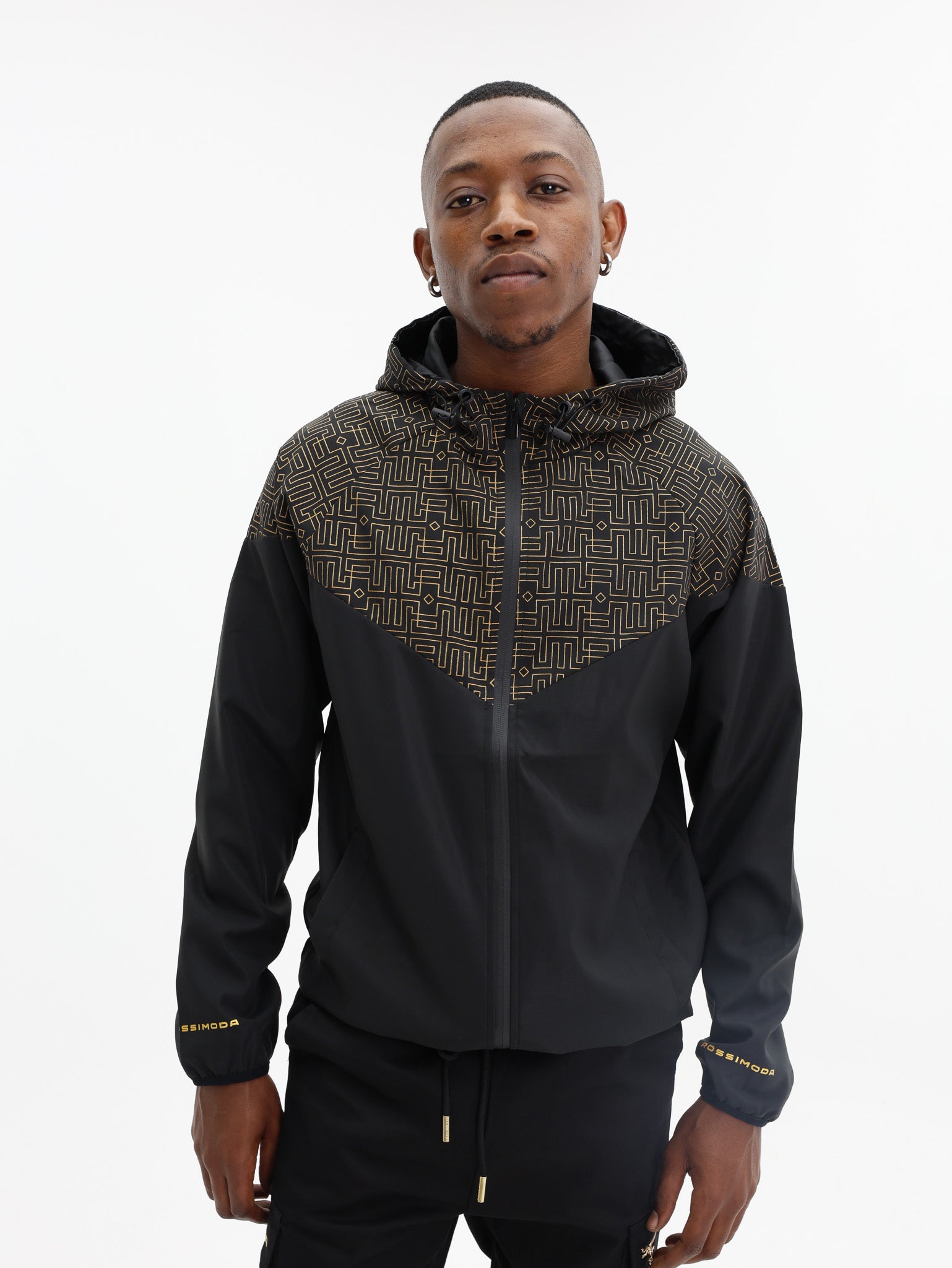 Rossimoda Jacket Windbreaker Camillo Black-Gold